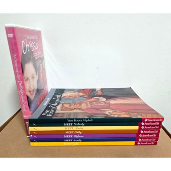 8 American Girl Meet Books Rebecca Felicity Addy Molly +Chrissa DVD Girl of Year - Picture 2 of 6